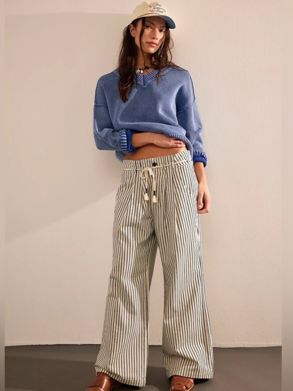 Free People Dakota Cinched Pull On Jean| Washed Railroad